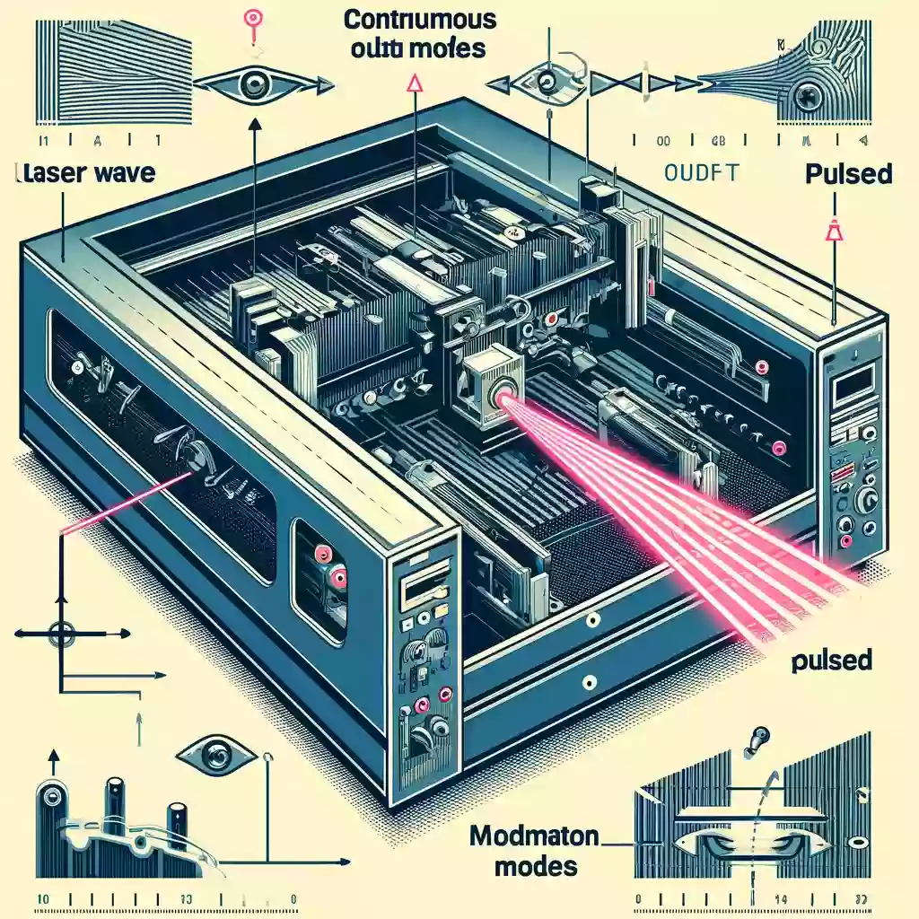 a picture of output modes of a laser cutting machine.